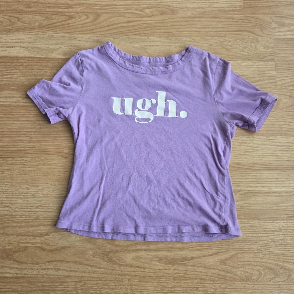 ORGANIC GENERATION "UGH" Purple Graphic Tee